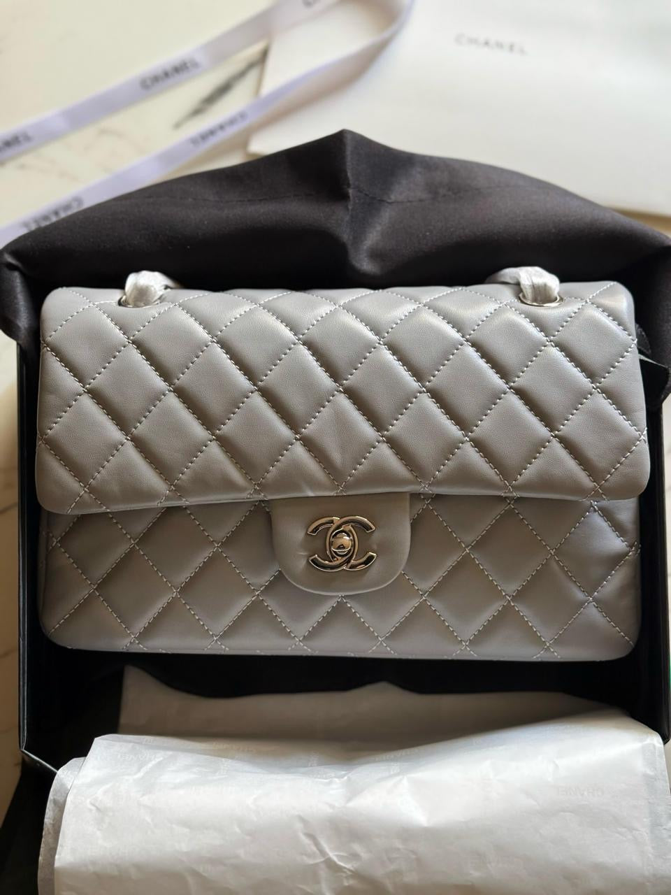Chanel bag (silver hardware)