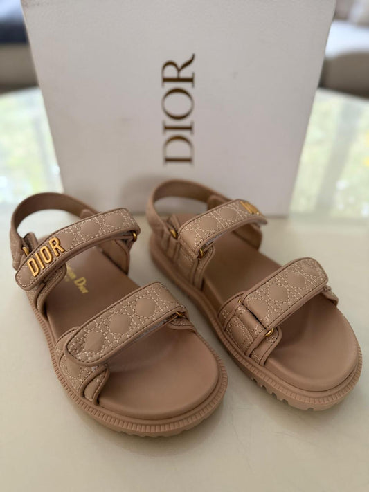 Dior sandals. Beige