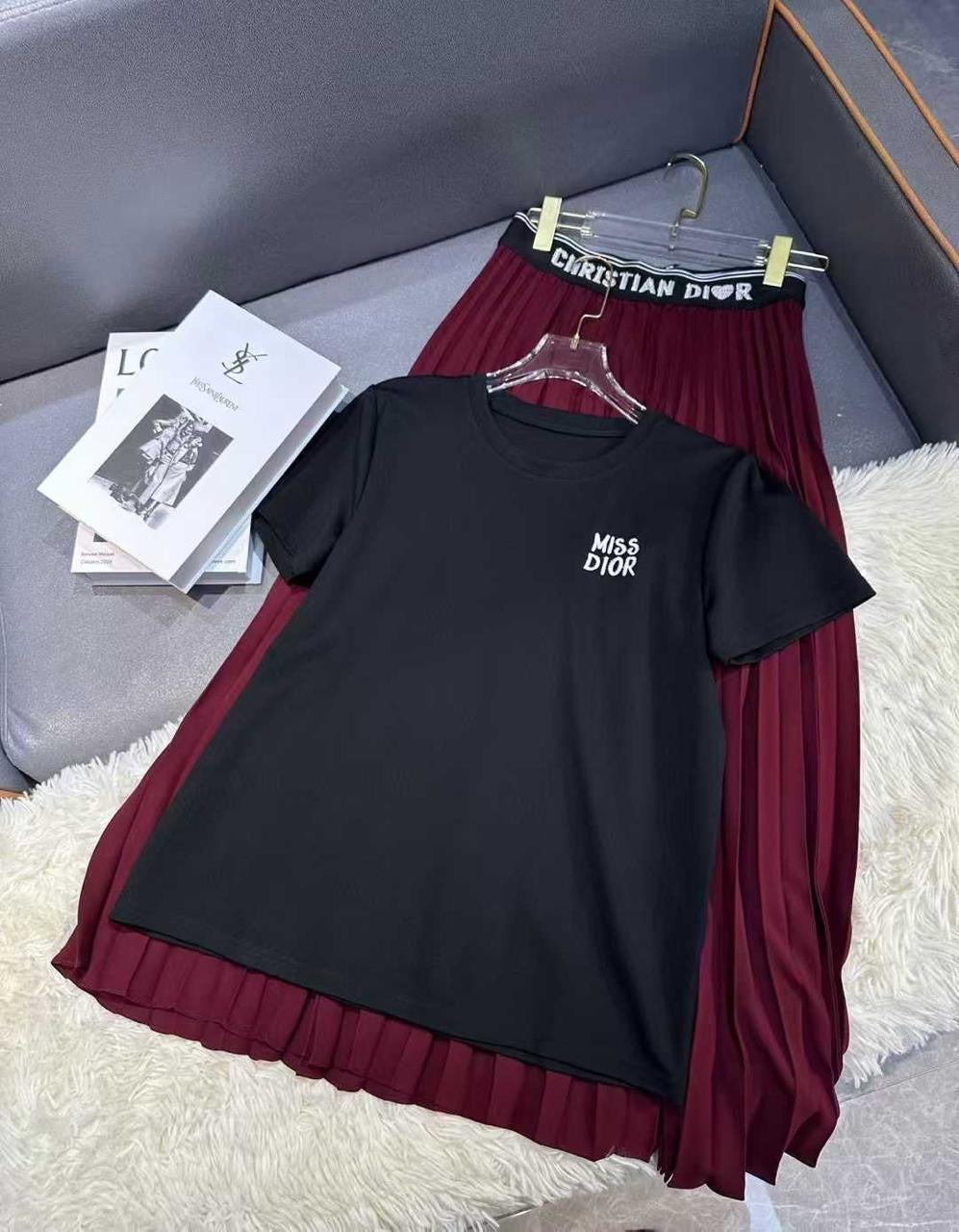 Dior clothes set / skirt & tshirt