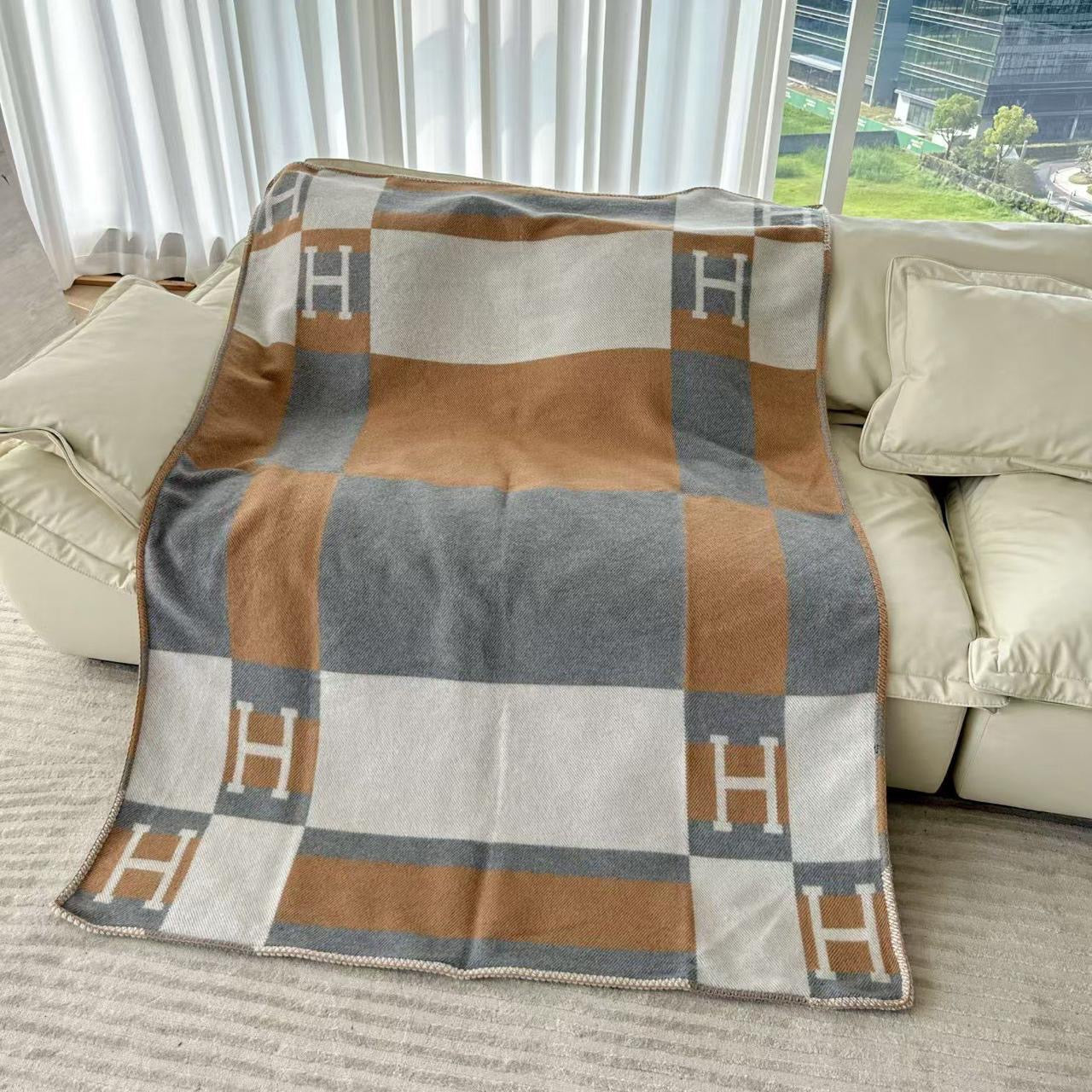 Hermes blanket & pillow cover