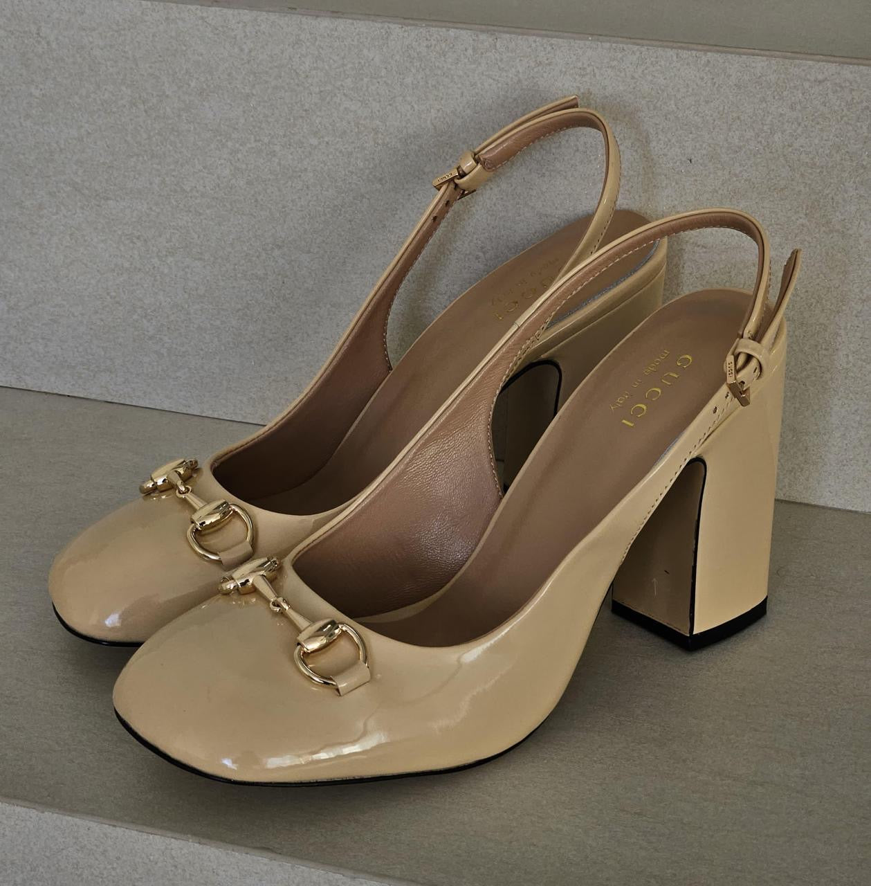Gucci heels nude