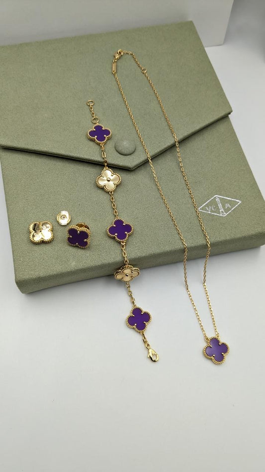 Van cleef jewelry set purple