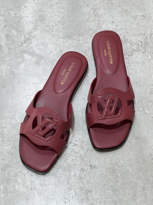 Lv slippers maroon