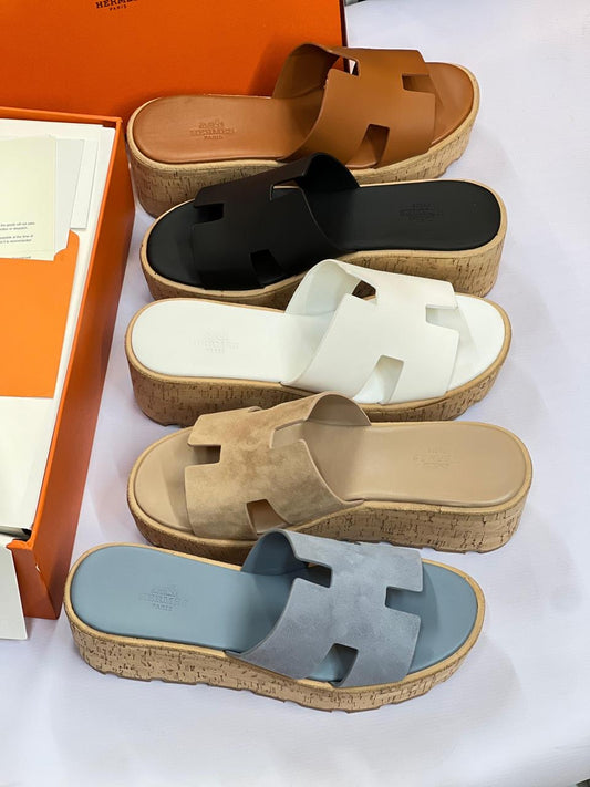 Hermes slippers - wedges