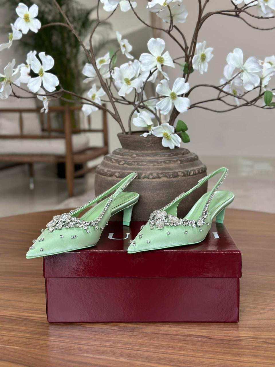 Gucci heels - light green