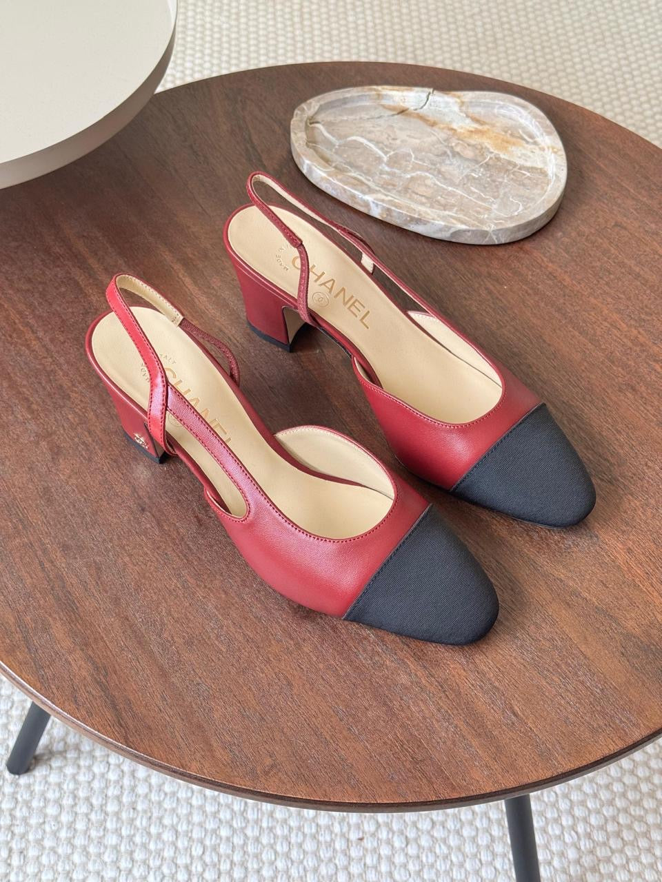 Chanel heels - red