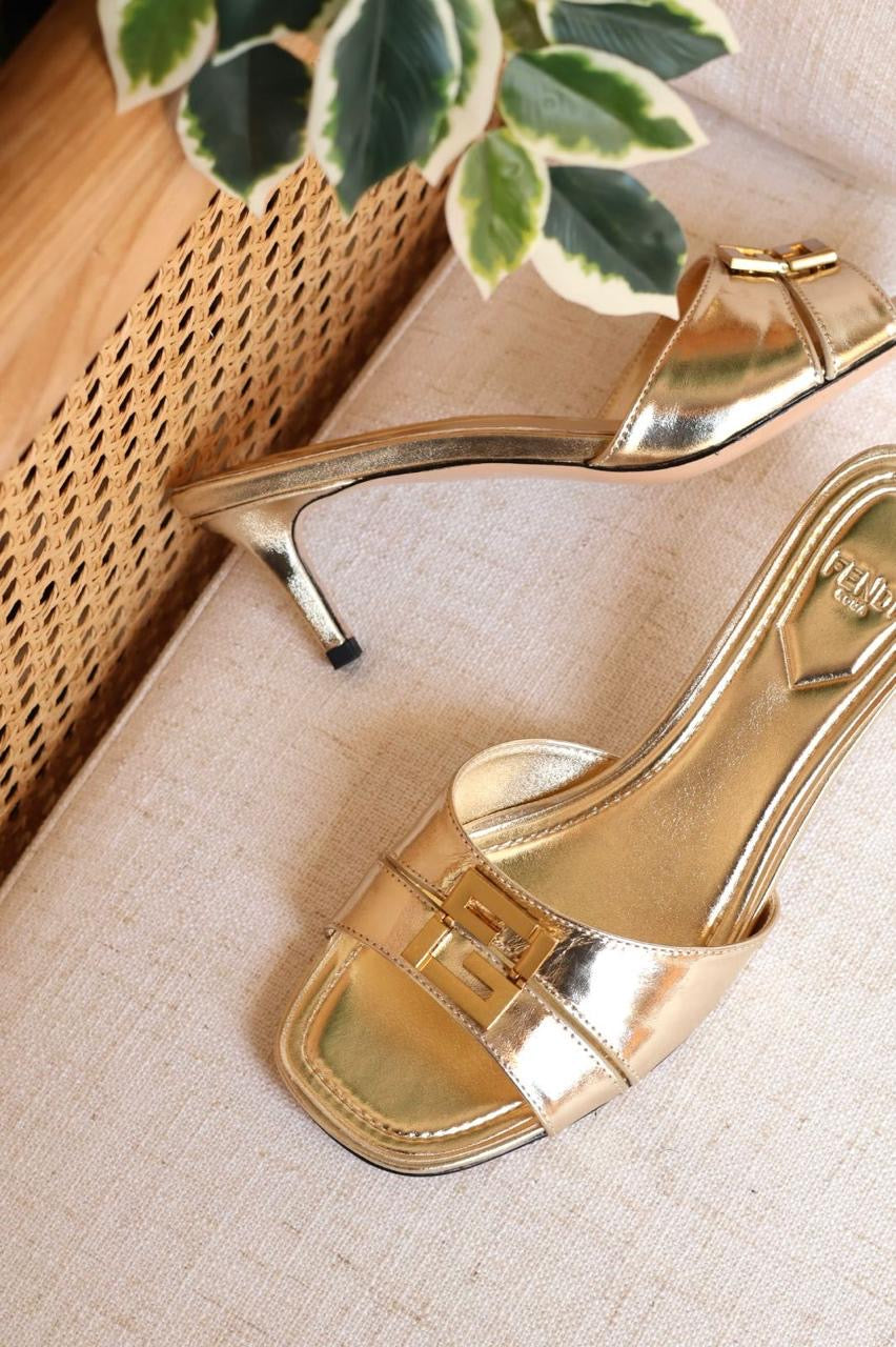Fendi heels and sandals heels - gold