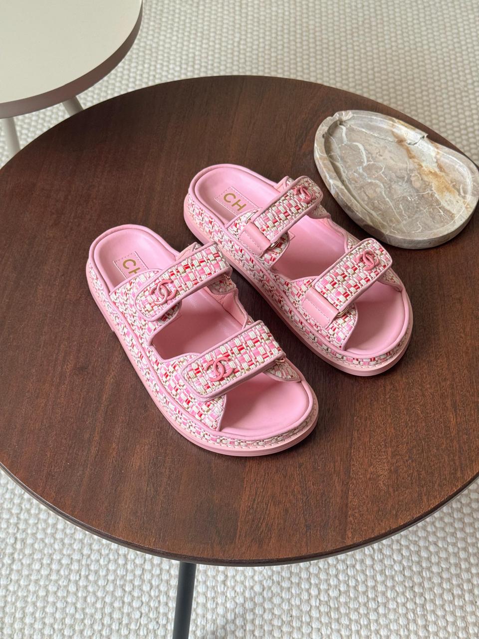 Chanel slippers & chanel sandals. - Pink