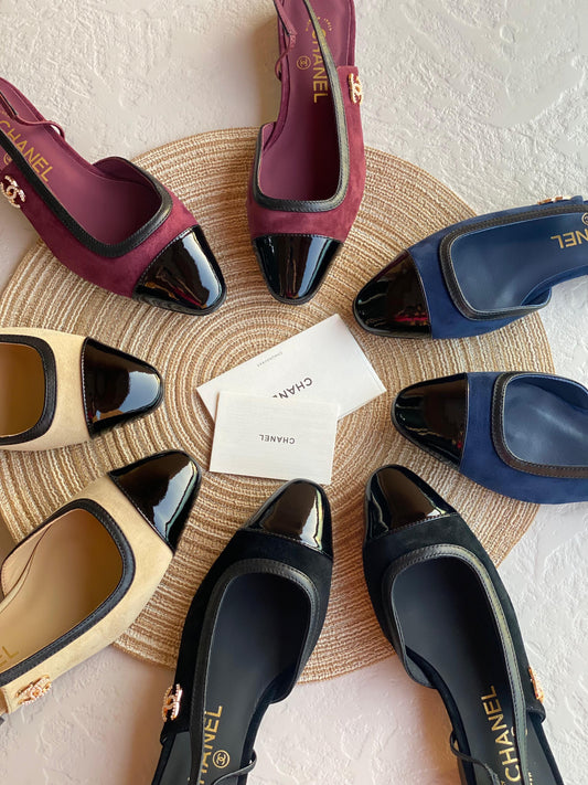 Chanel heels - low heels - flat