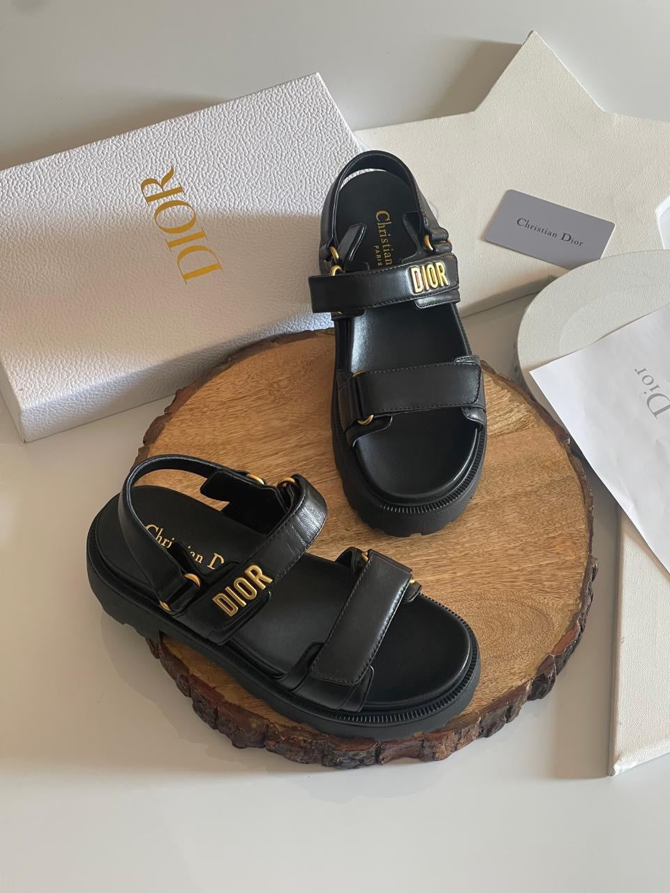 Dior sandals.