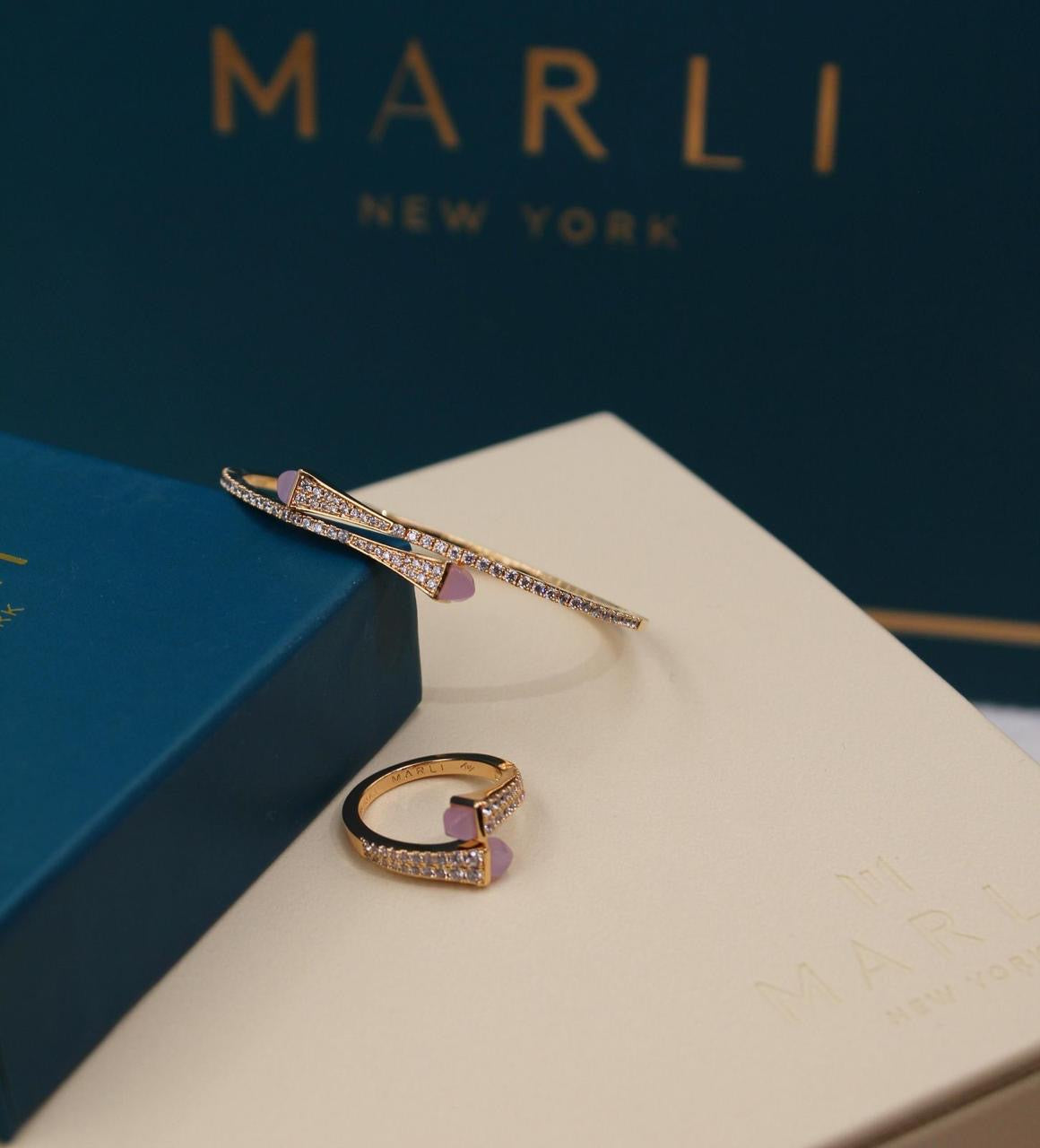 Marli jewelry set ( bracelet & ring )
