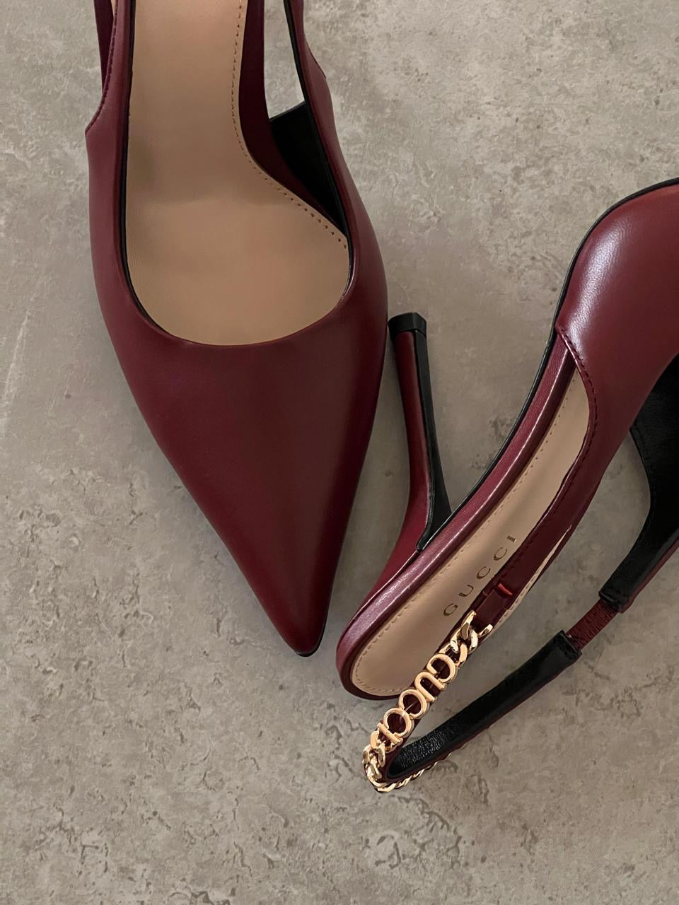 Gucci heels maroon