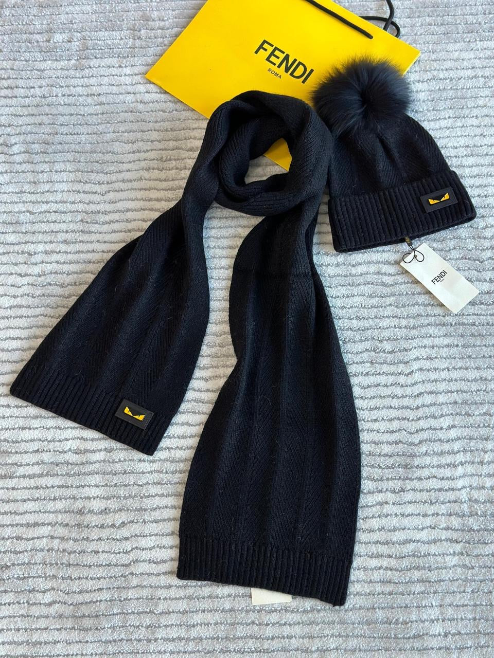 Fendi hat and scarf