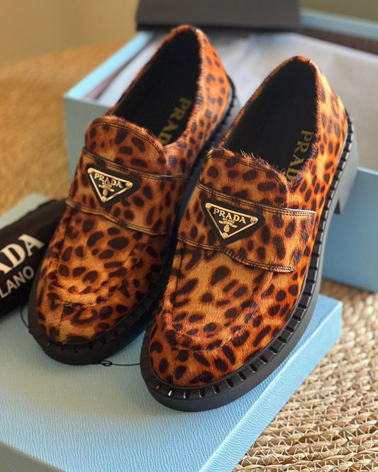 Prada loafers - leopard
