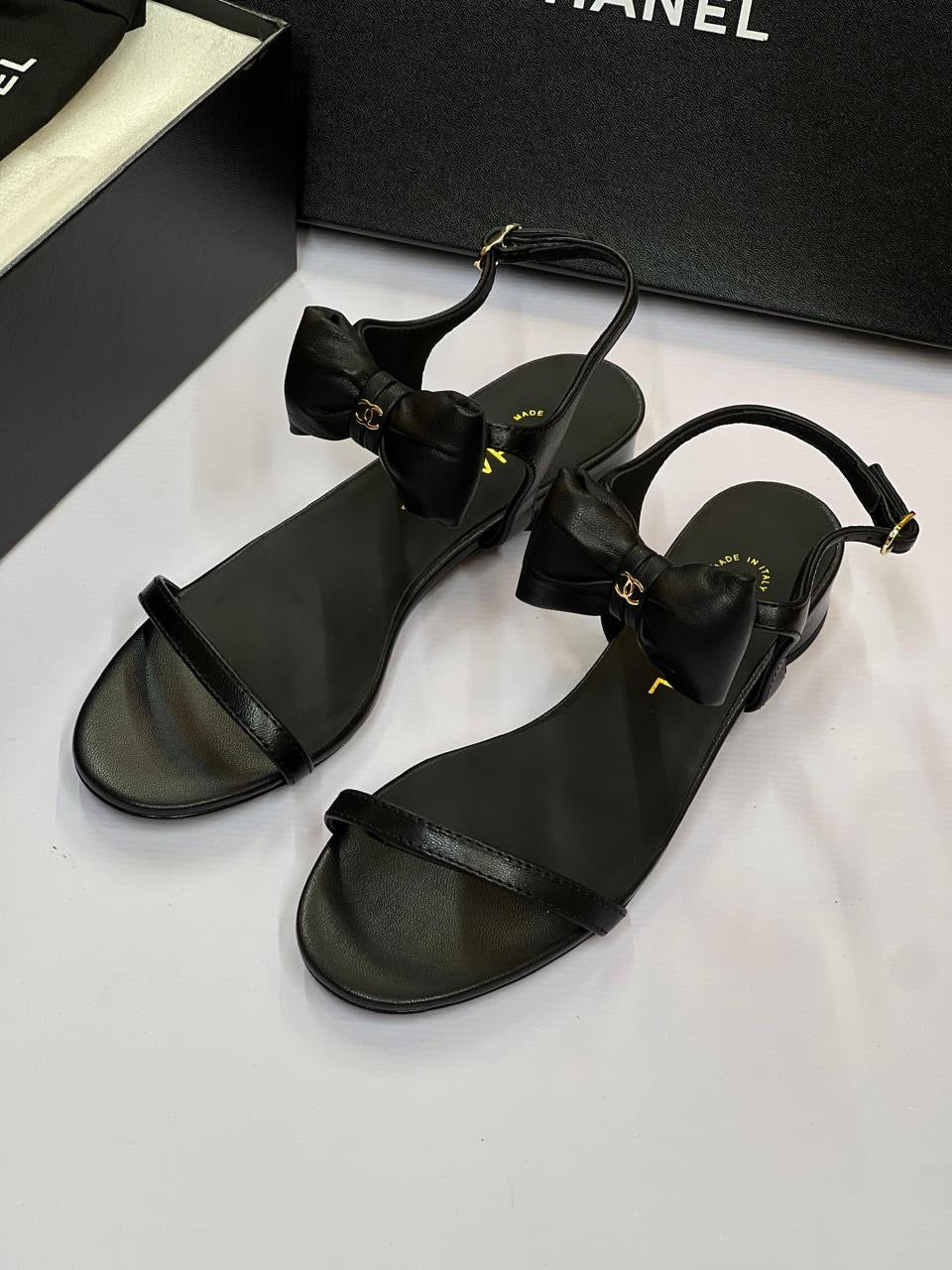 Chanel sandals.