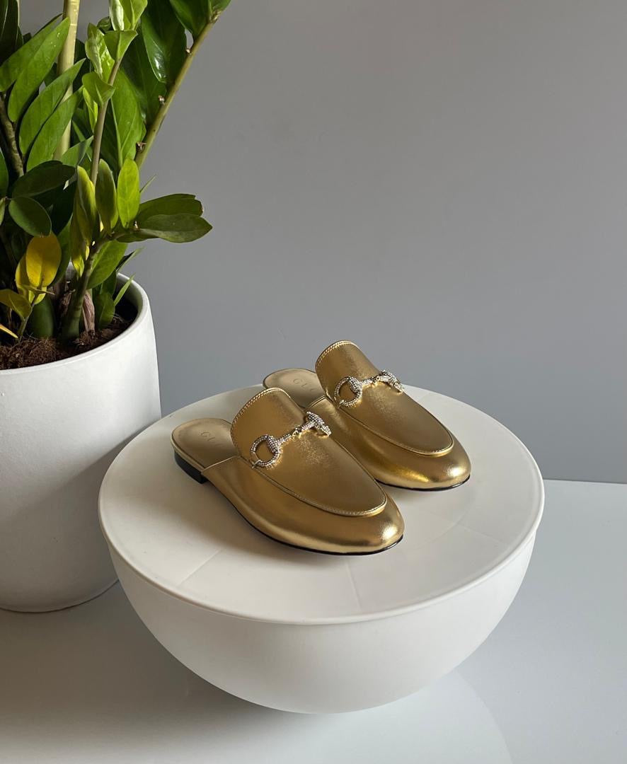 Gucci mules - gold