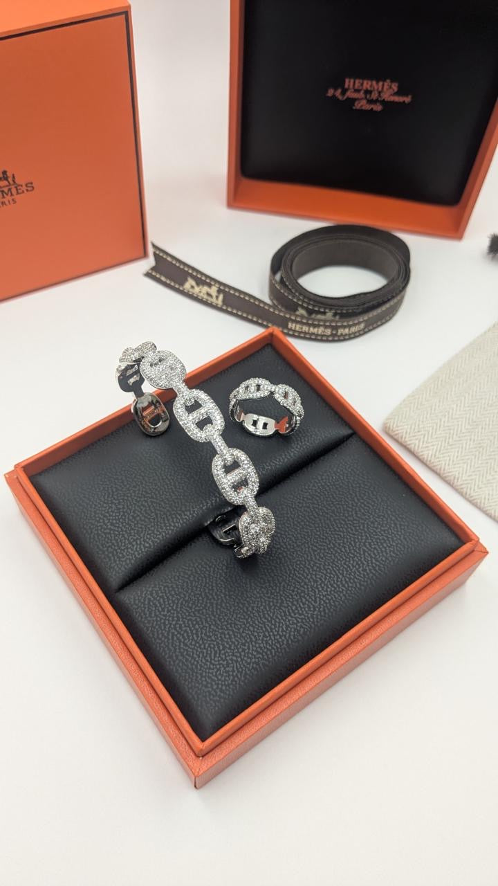 Hermes jewelry set - bangle & ring