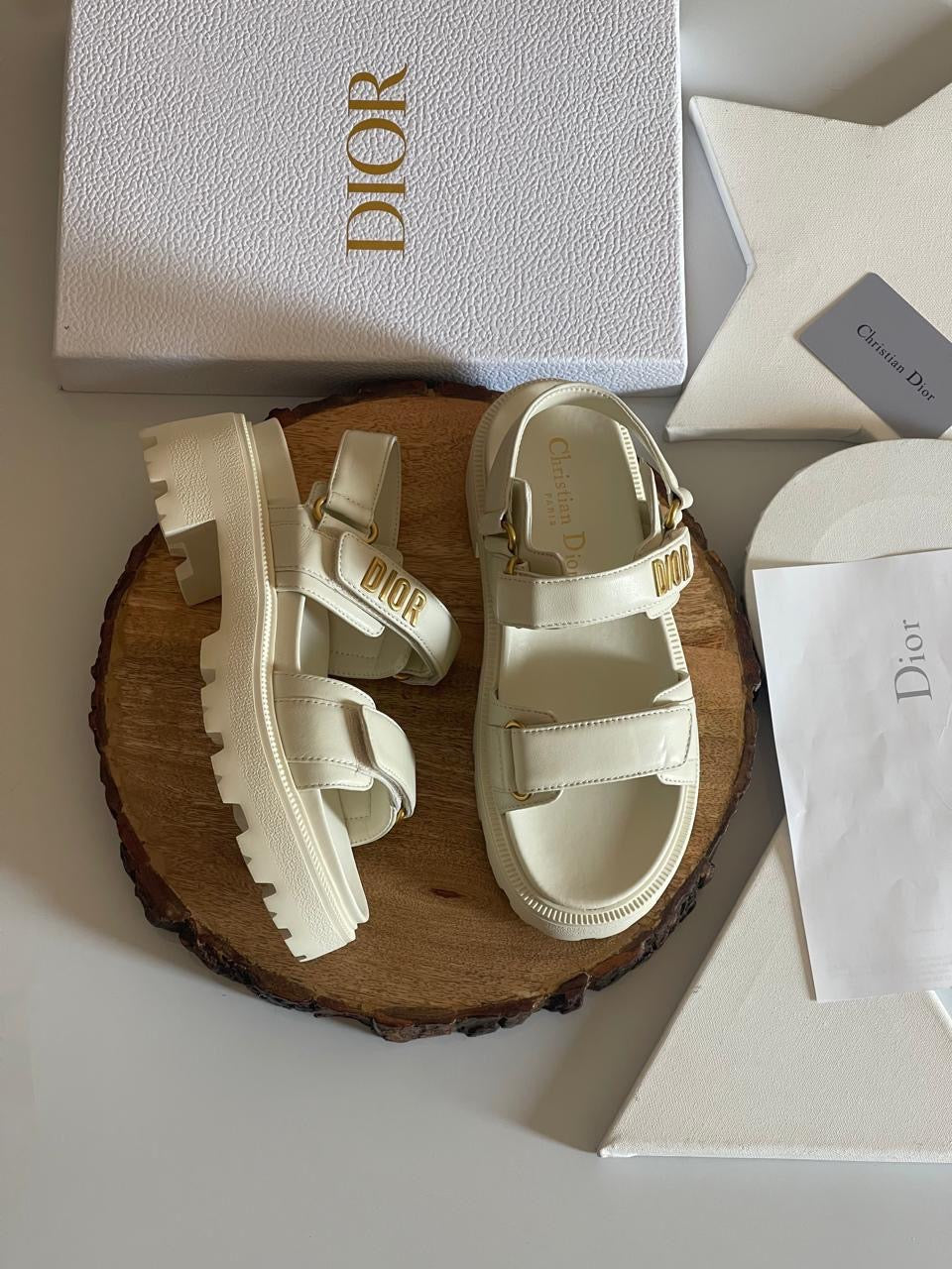Dior sandals.