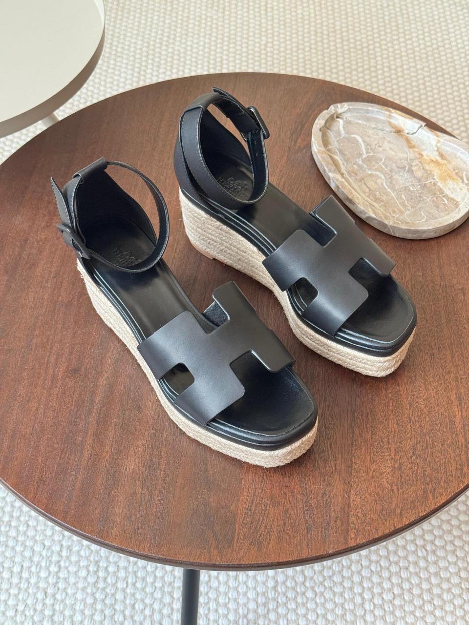 Hermes sandals heels wedges