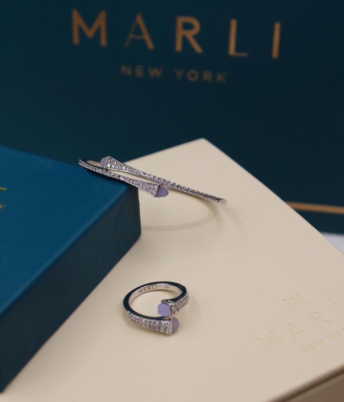 Marli jewelry set ( bracelet & ring )