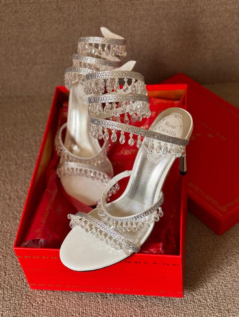 Rene caovilla sandas heels