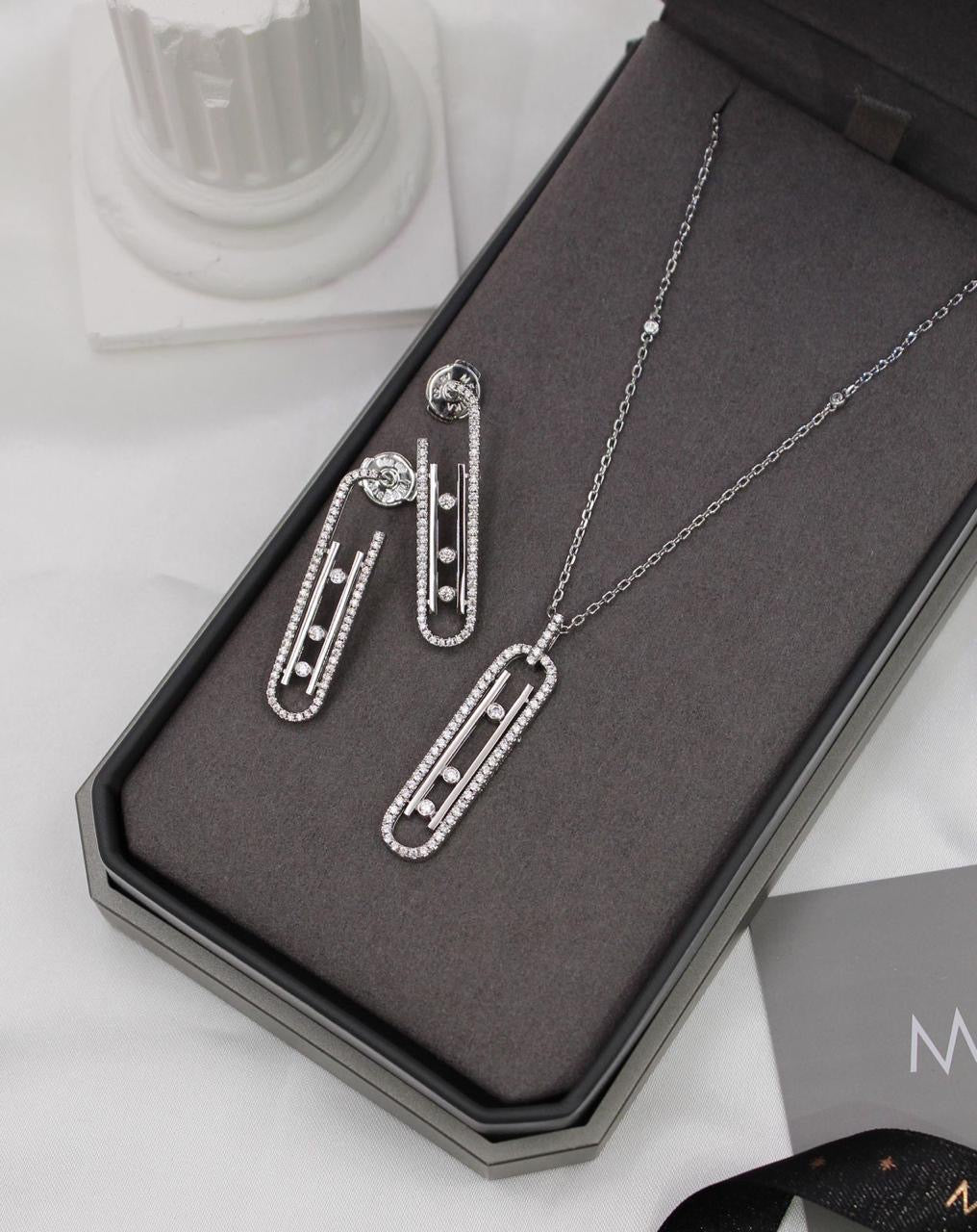 Messika jewelry set - necklace & earrings
