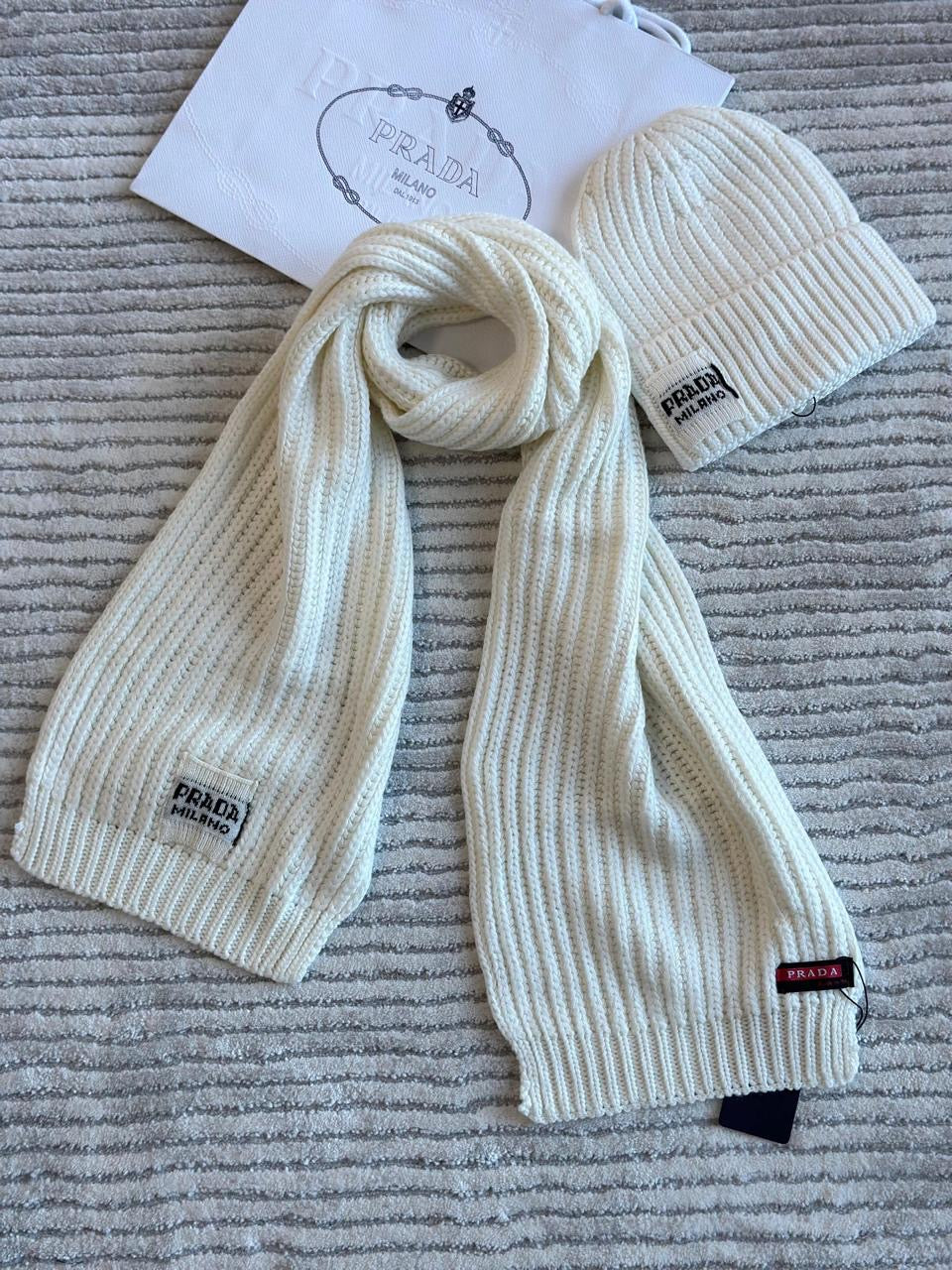 Prada scarf and hat