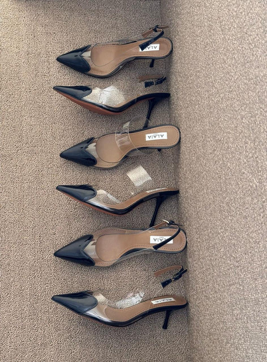 Alaia heels navy blue