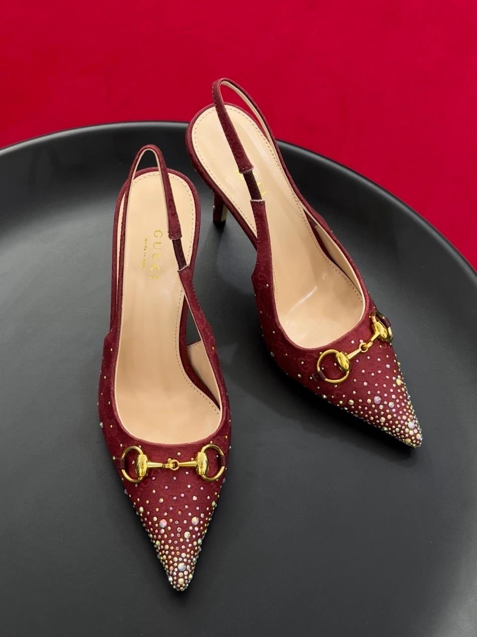 Gucci heels maroon