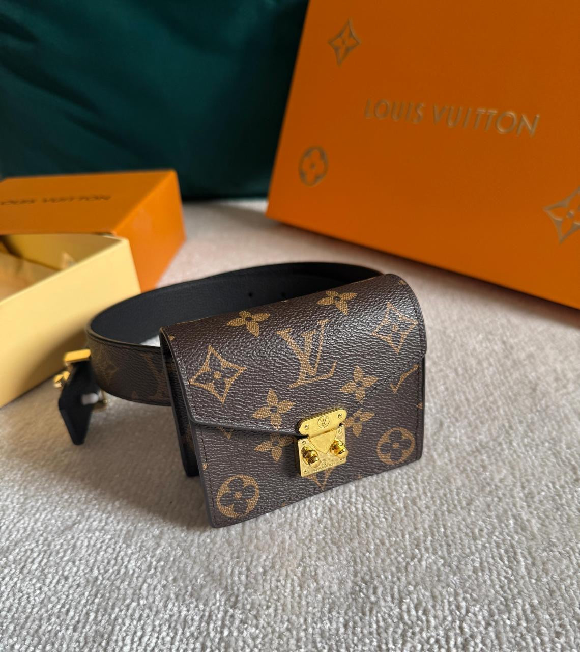 Lv belt with wallet