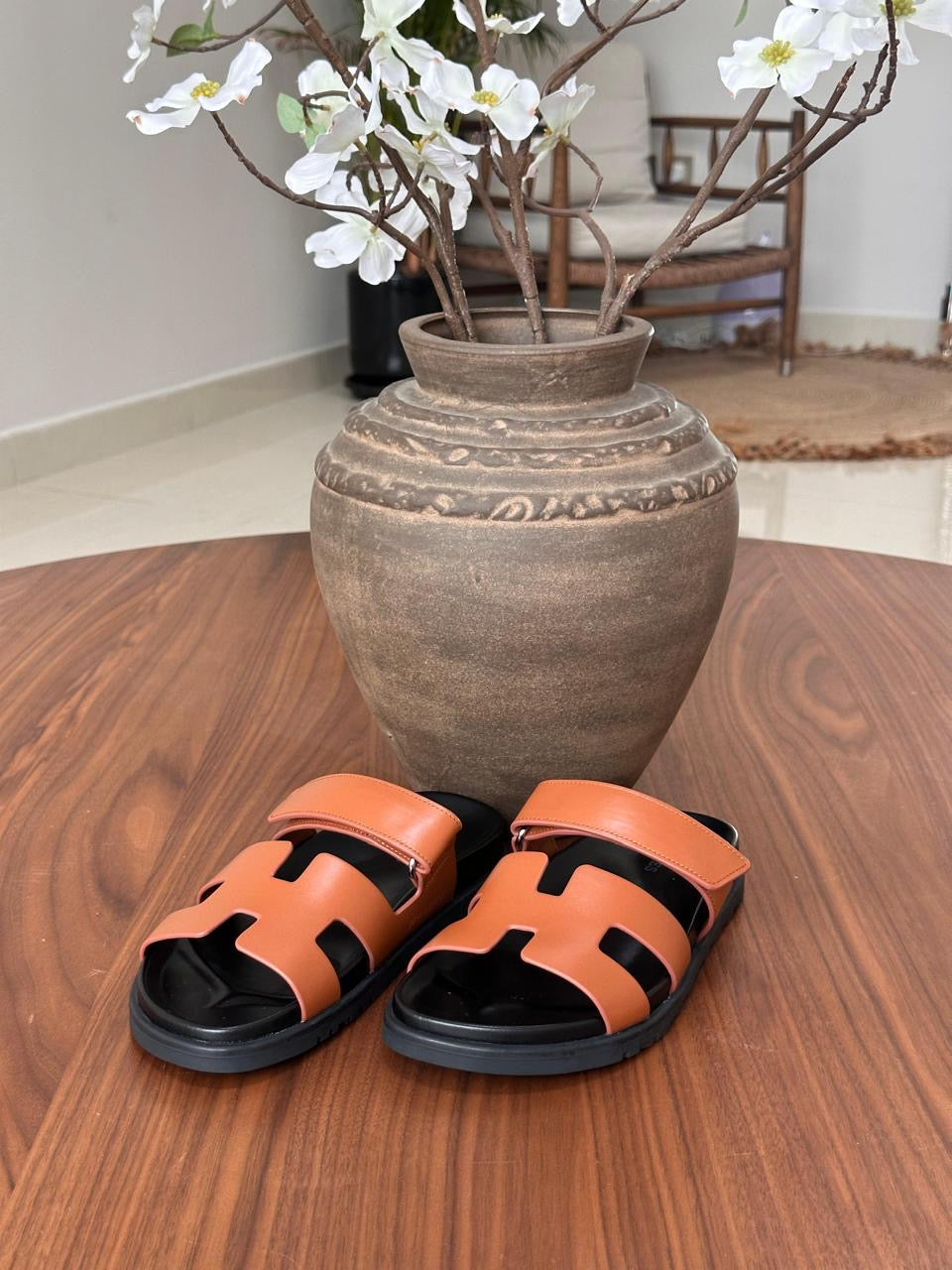 Hermes slippers chypre - soft leather