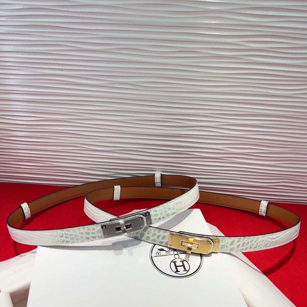 Hermes belt - crocodile - gold hardware
