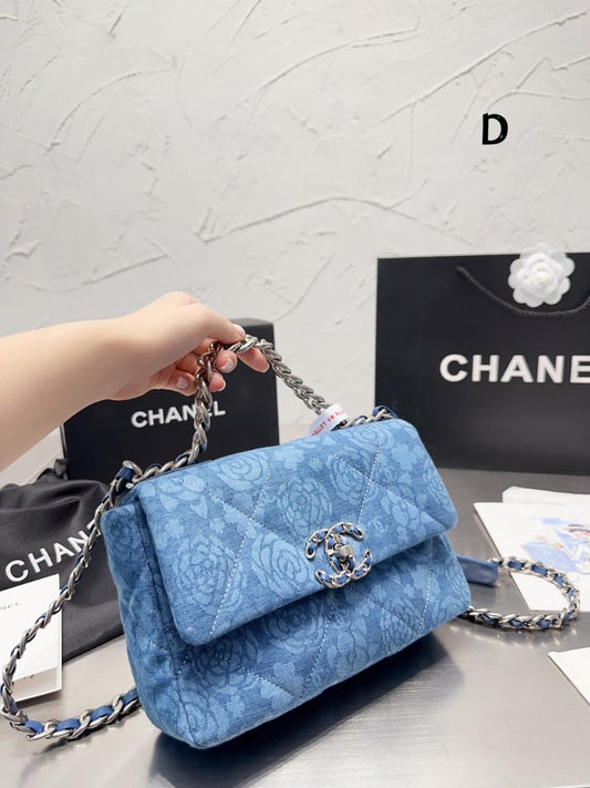 Chanel bag blue denim