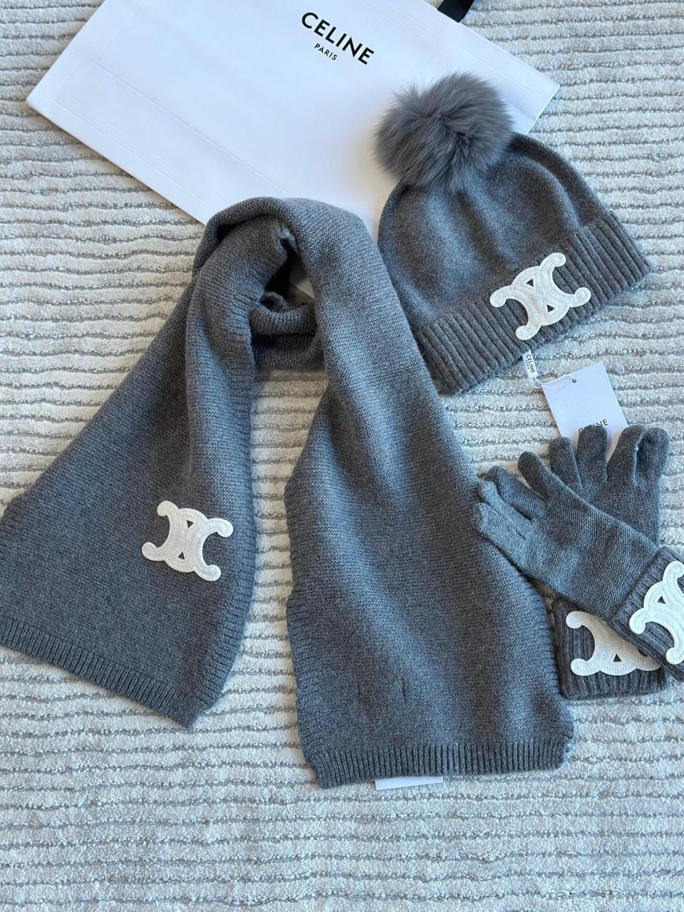 Celine scarf , hat & gloves