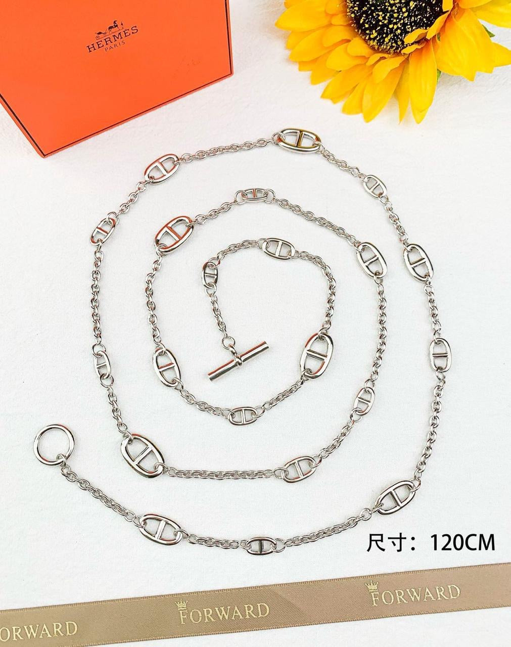 Hermes necklace- long 120 cm