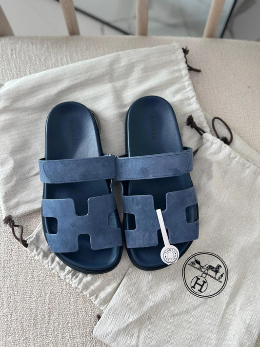 Hermes slippers chypre - navy blue
