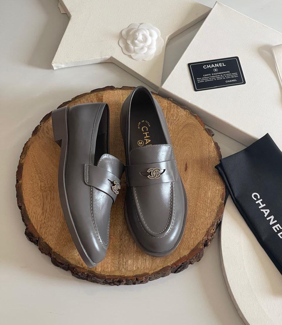Chanel loafer grey