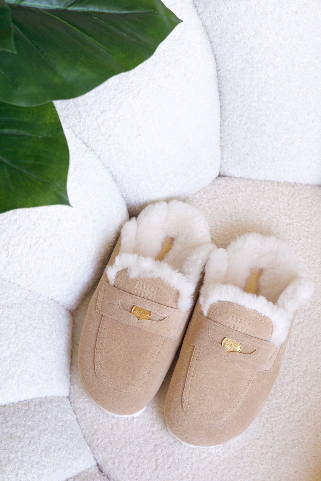 Miu miu mules with fur