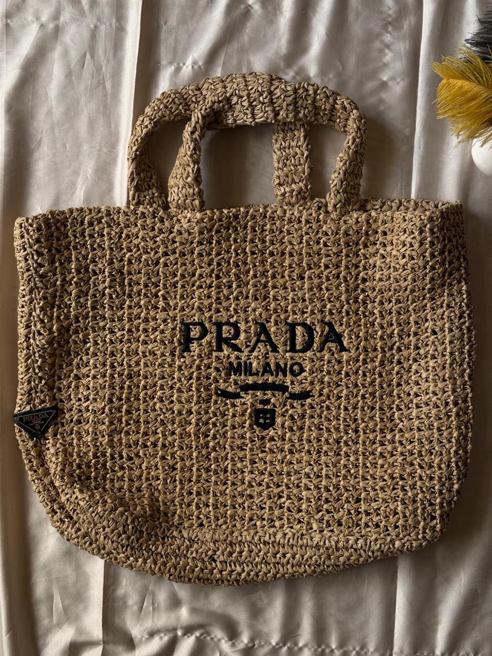 Prada bag tote beach