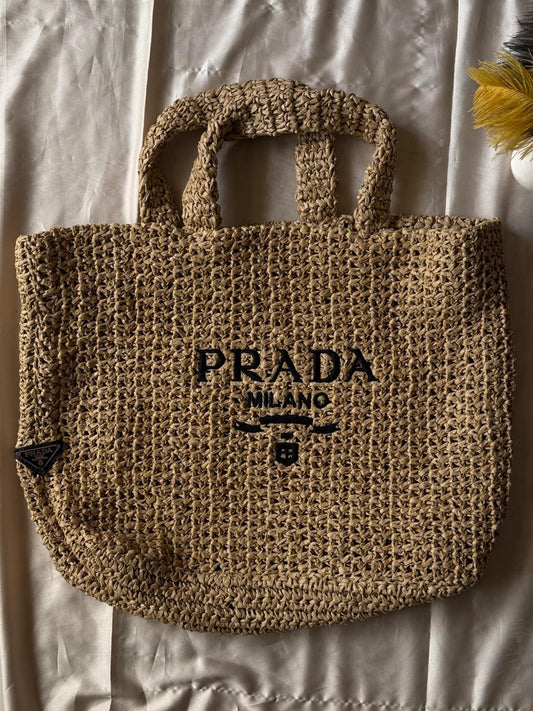 Prada bag tote beach