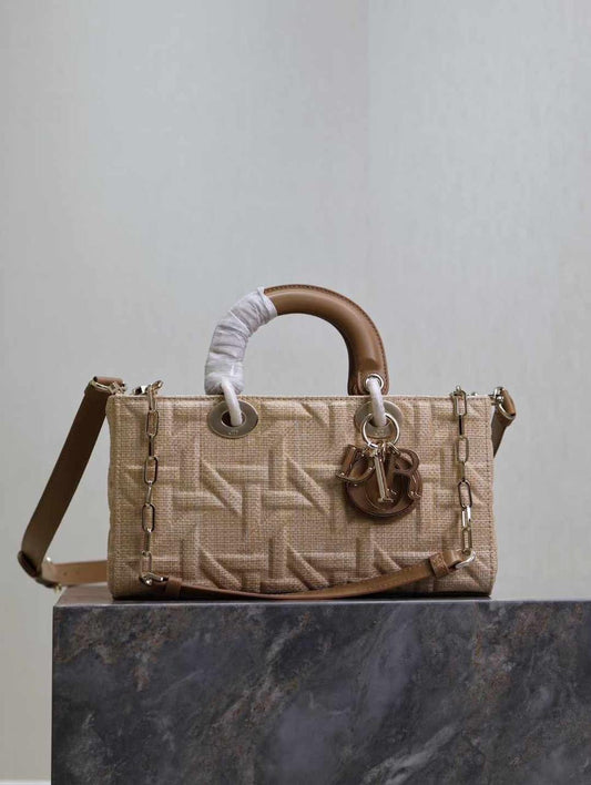 Lady dior bag - d joy 26 cm beige