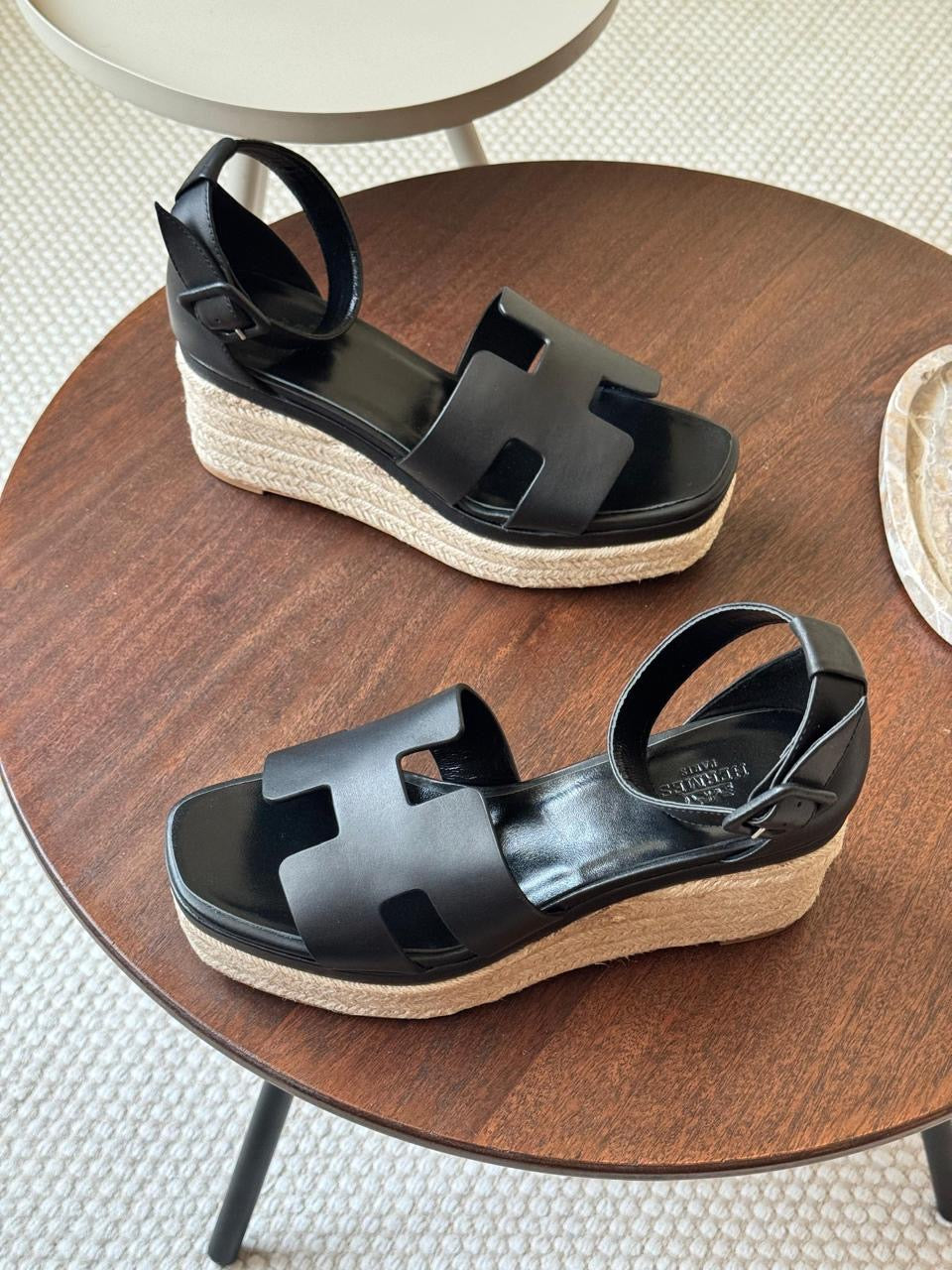 Hermes sandals heels wedges