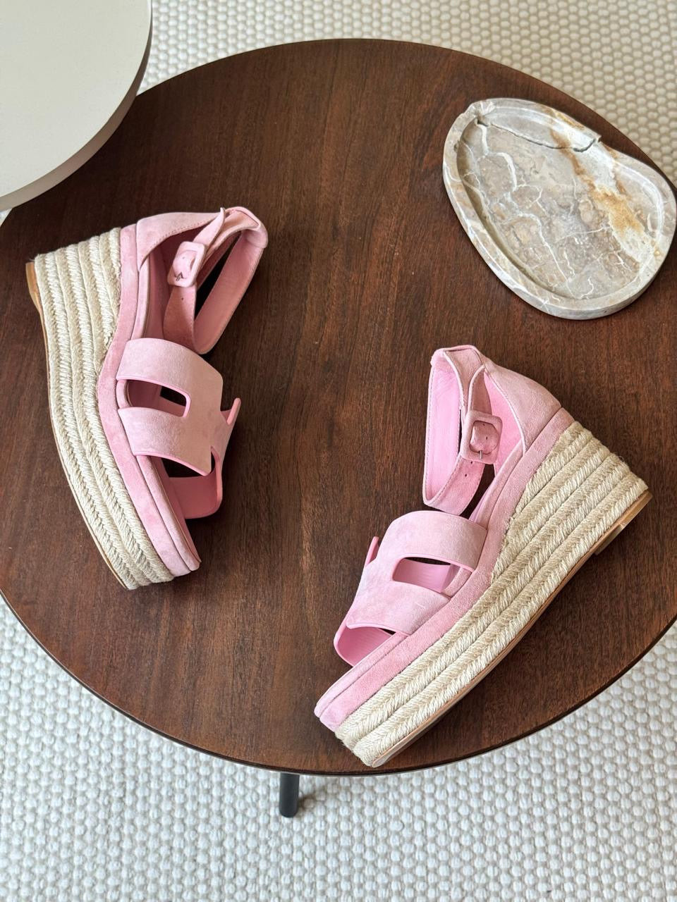 Hermes sandals heels wedges