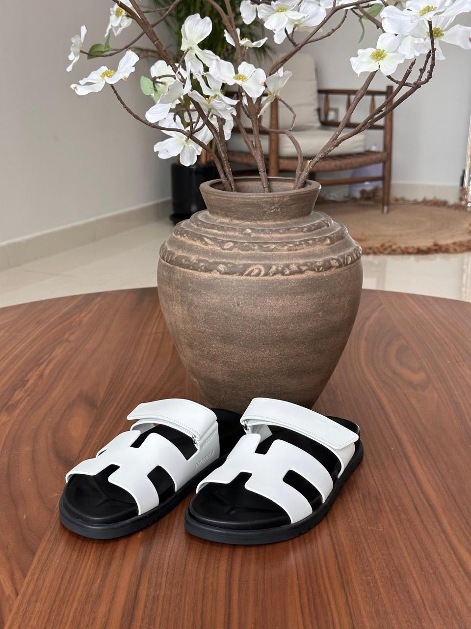 Hermes slippers chypre - soft leather