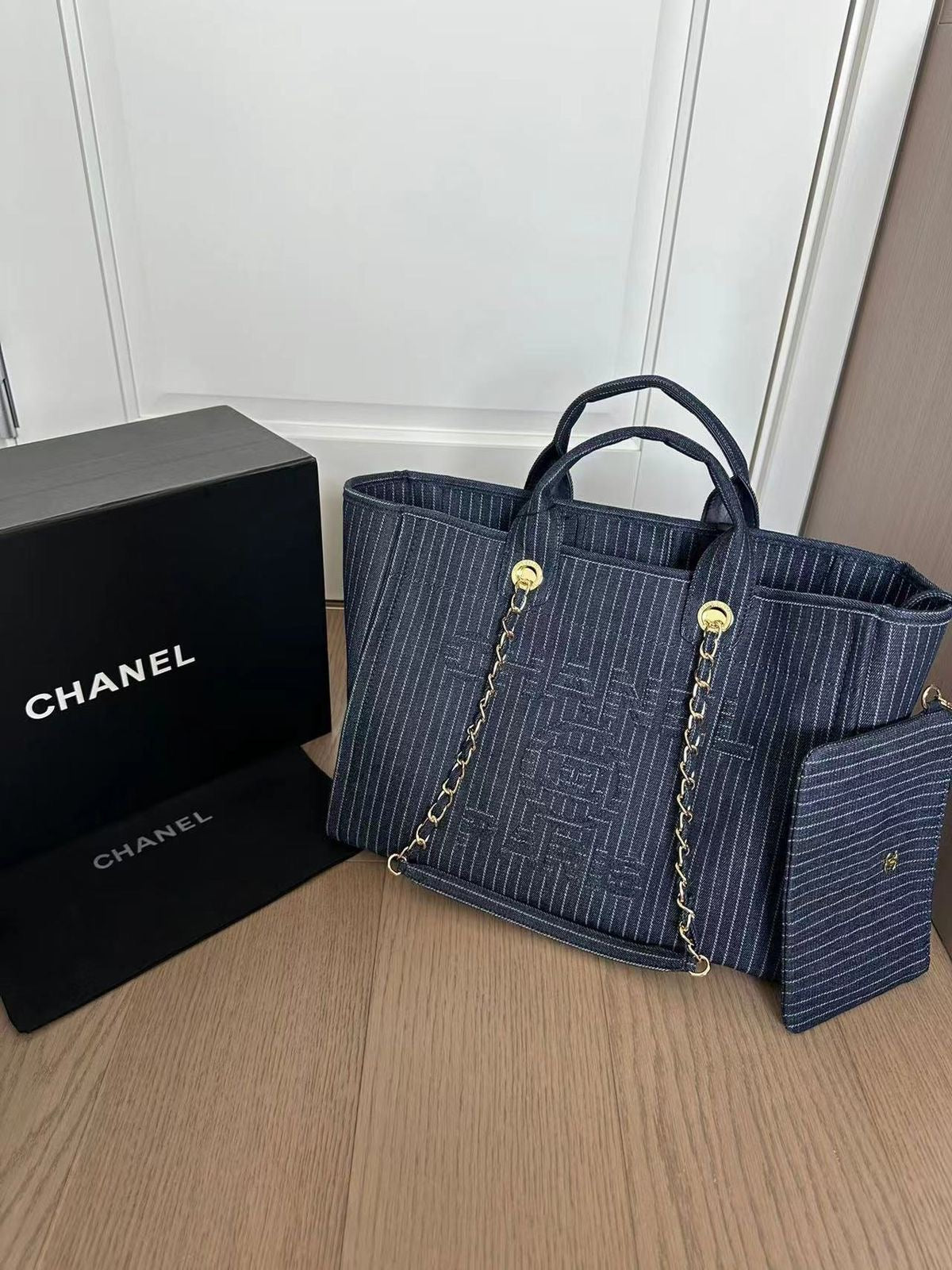 Chanel bag tote denim