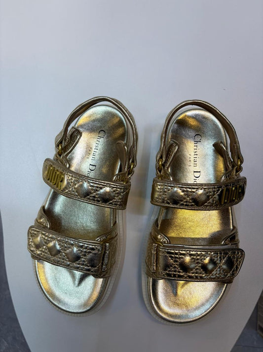 Dior sandals-gold