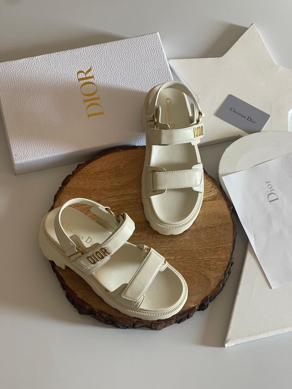 Dior sandals.