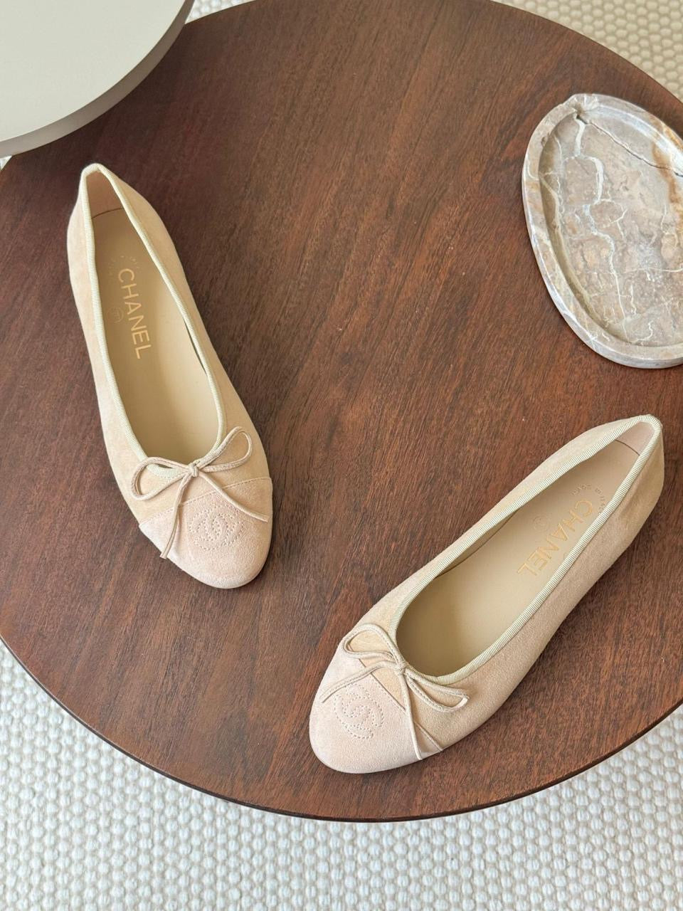 Chanel ballerina suede