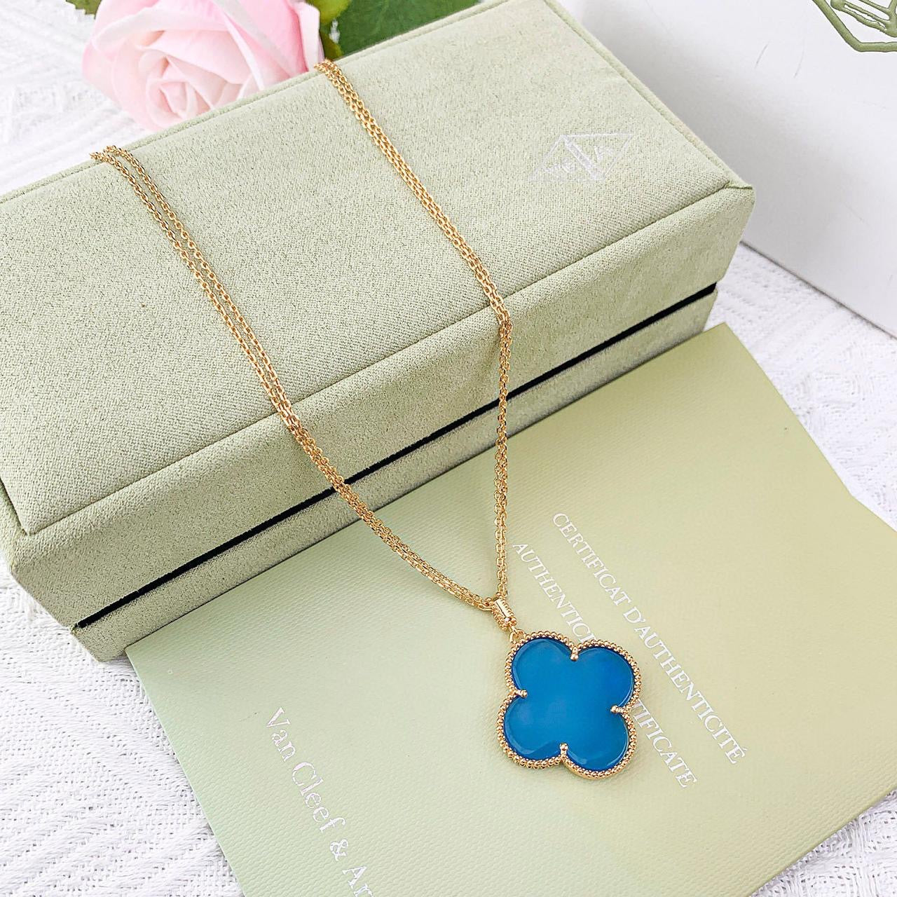 Van cleef necklace blue