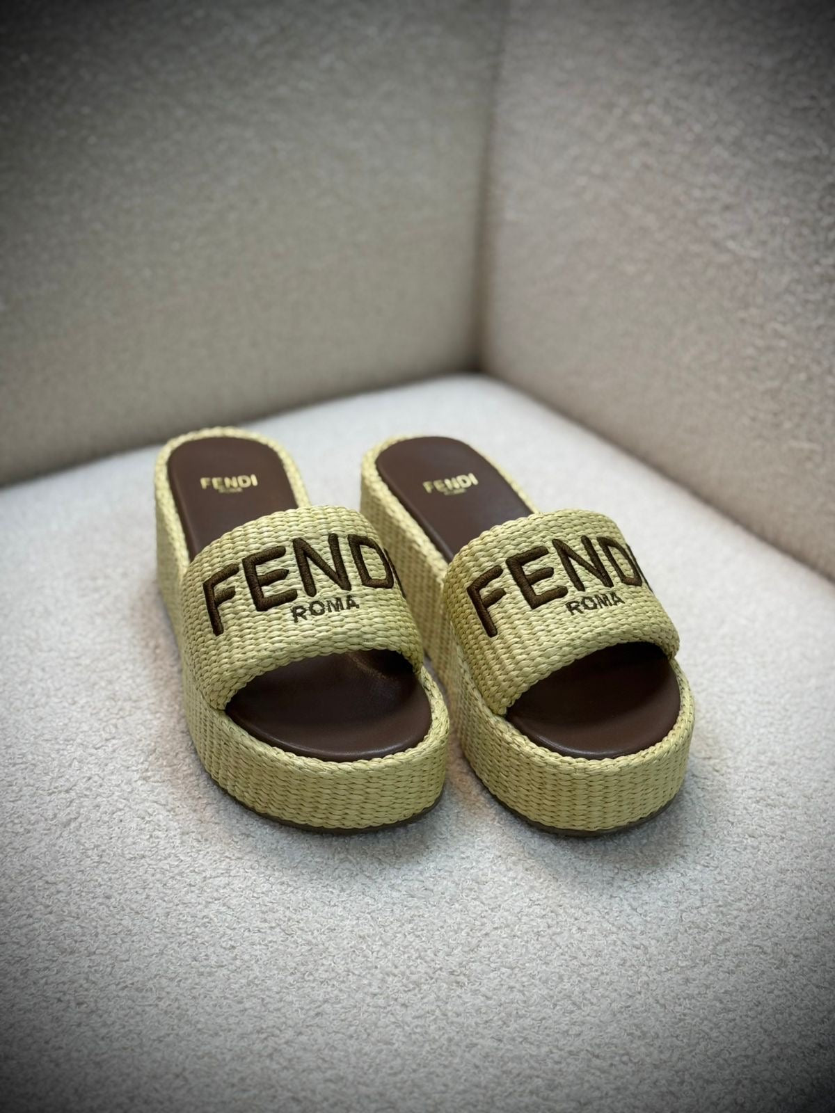 Fendi slippers - wedges